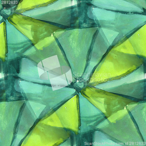 Image of america ancient ornament drawing green colorful pattern water te
