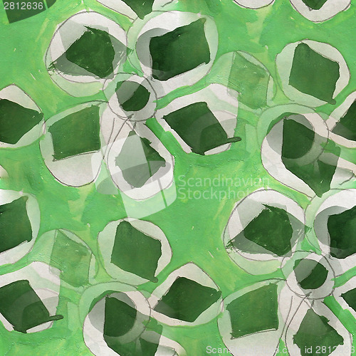 Image of america ancient ornament green drawing colorful pattern water te