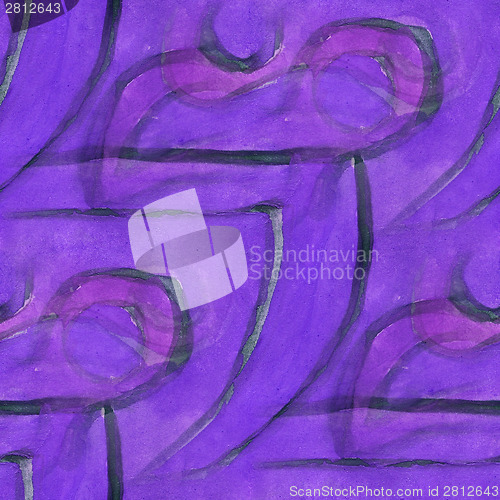 Image of america ancient ornament drawing purple usa colorful pattern wat