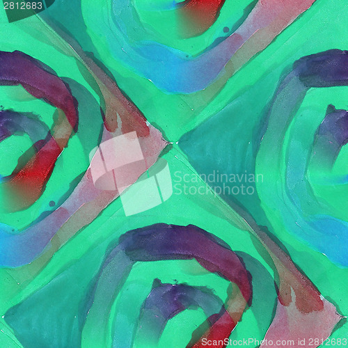 Image of america ancient red, green ornament drawing usa colorful pattern