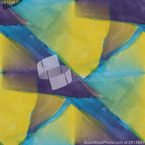 Image of america ancient ornament drawing usa colorful blue, yellow patte