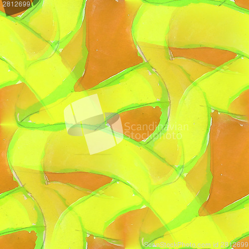 Image of drawing green, brown colorful pattern water texture paint abstra