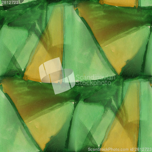Image of america ancient ornament drawing yellow, green usa colorful patt