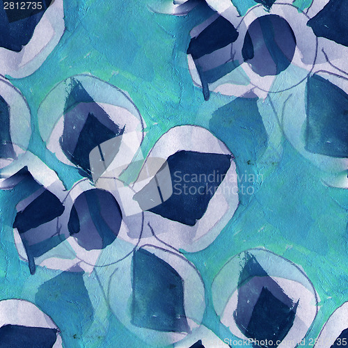 Image of america ancient ornament drawing usa blue colorful pattern water