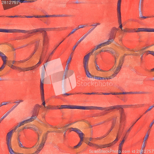 Image of drawing red, purple colorful pattern water texture paint abstrac