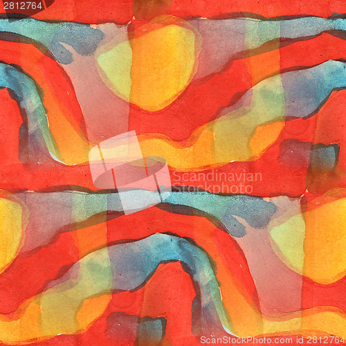 Image of america ancient ornament drawing yellow, red, blue usa colorful 
