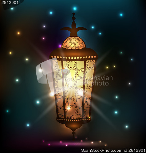 Image of Ramadan background with arabic lantern