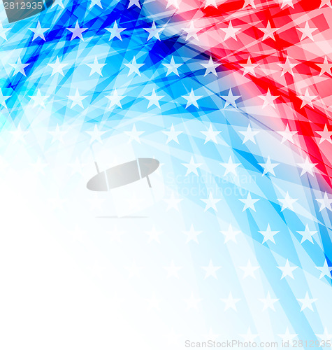Image of Abstract American Flag for Independence Day