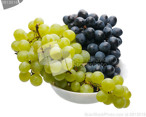 Image of Black and green grapes 