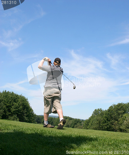 Image of Man playing golf