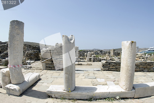 Image of agora columns delos greece