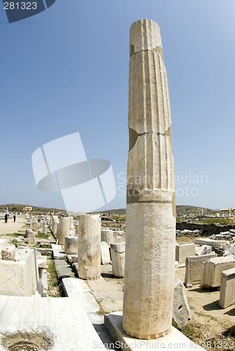 Image of agora columns delos greece