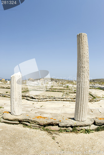 Image of agora of deliens delos greece