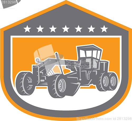 Image of Road Grader Shield Retro 