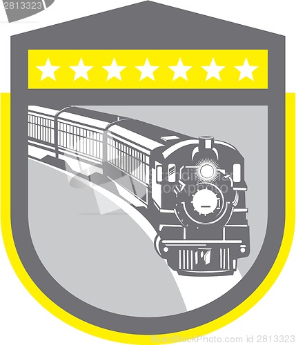 Image of Steam Train Locomotive Retro Shield