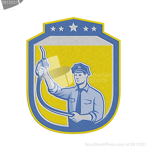 Image of Metallic Gas Jockey Gasoline Attendant Shield