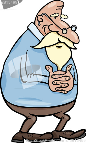 Image of senior grandfather cartoon illustration