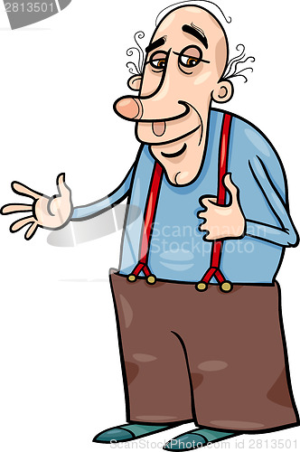 Image of senior grandfather cartoon illustration