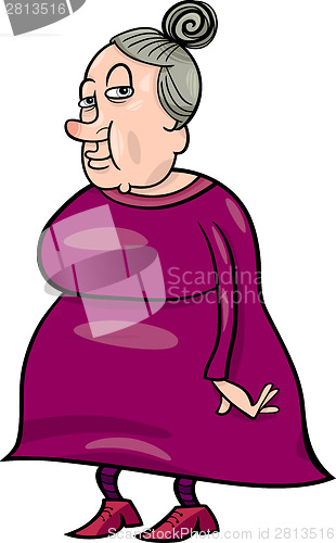 Image of senior grandmother cartoon illustration