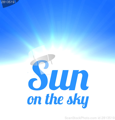 Image of Bright sun on the sky