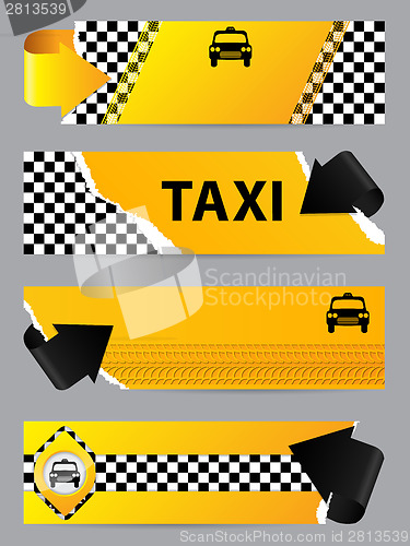 Image of Cool taxi company banner set of 4