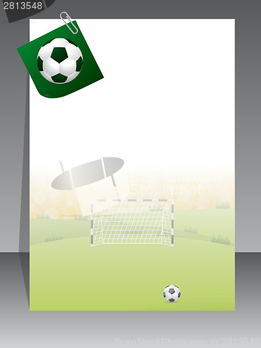 Image of Soccer brochure with notepaper