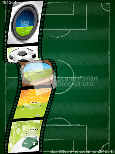 Image of Film strip with soccer field