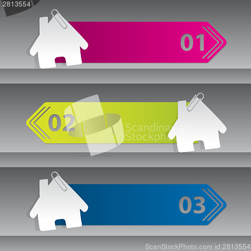 Image of Infographic design with house labels