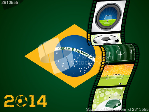 Image of Film strip with brazil flag