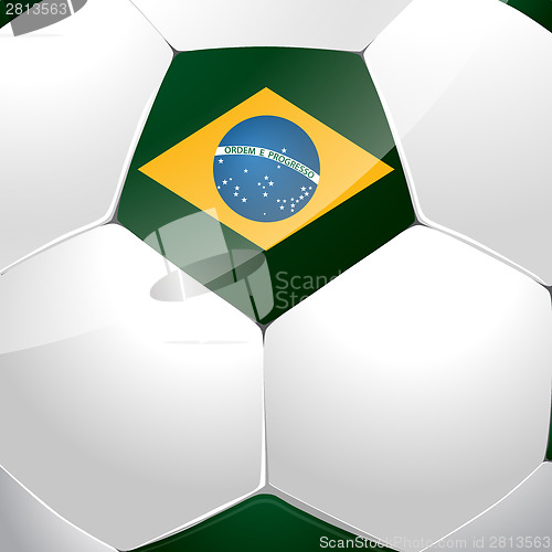 Image of Brazil soccer ball poster design