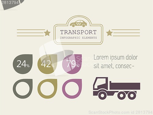 Image of Transportation Infographic Elements.