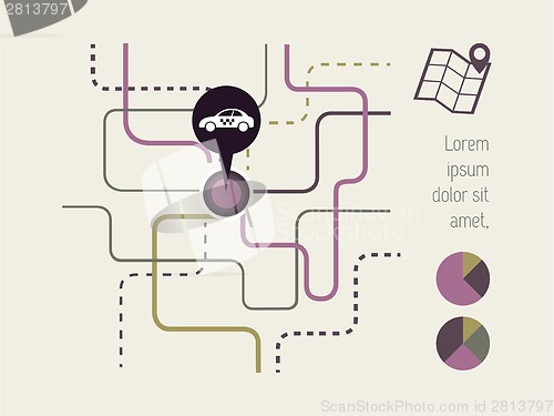 Image of Transportation Infographic Elements.