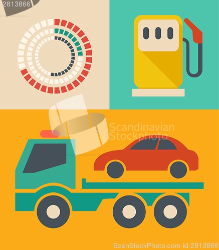 Image of Transportation Infographic Elements.