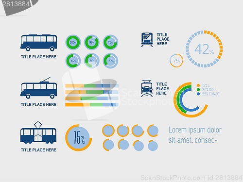Image of Transportation Infographic Elements.