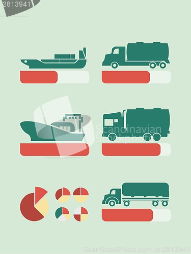 Image of Transportation Infographic Elements.