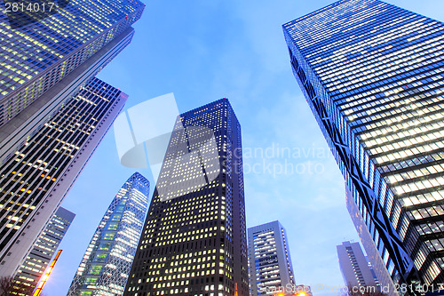 Image of Low angle view of modern building