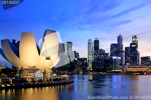 Image of Singapore Skyline and view of Marina Bay 