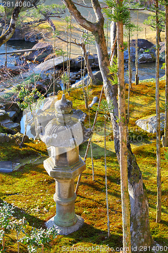 Image of Stone lantern in Japanese garden