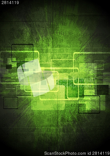Image of Abstract tech green design