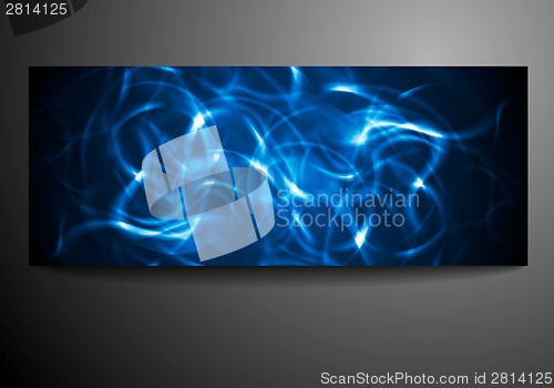Image of Neon waves vector background