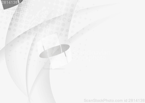 Image of Grey waves vector design