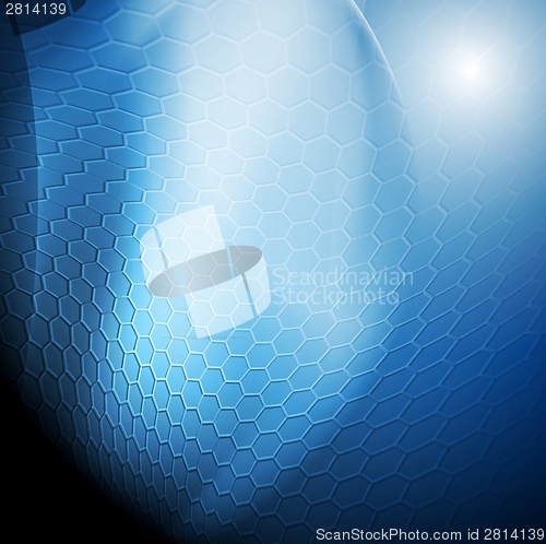 Image of Abstract wavy technical background