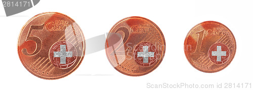 Image of European union concept - 1, 2 and 5 eurocent