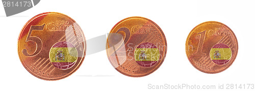 Image of European union concept - 1, 2 and 5 eurocent