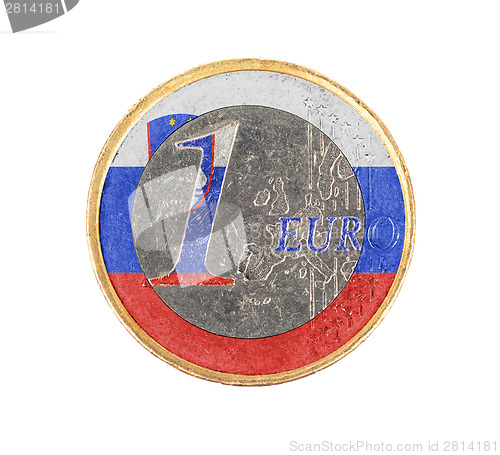 Image of Euro coin, 1 euro