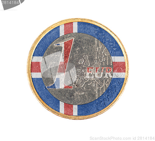 Image of Euro coin, 1 euro