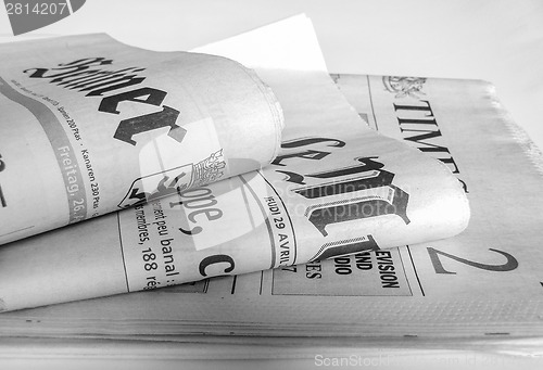 Image of Black and white Newspapers