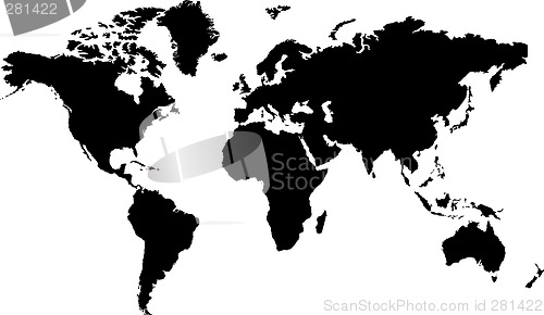 Image of world map black