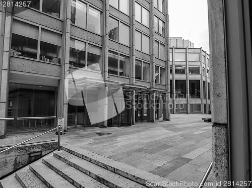 Image of Black and white Economist building in London