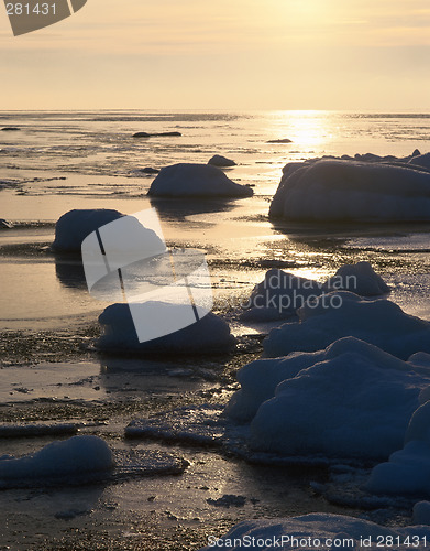 Image of At noon on winter Ladoga-lake